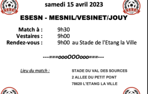 U8/U9 : Plateau ESESN-VESINET/MESNIL-LE-ROI/JOUY EN JOSAS