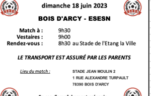 U10/U11 (1&2) : TOURNOI BOIS D'ARCY