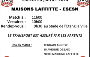 U10/U11 (1&amp;2) : MAISONS LAFFITTE - ESESN : REPORTÉ