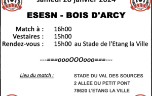 U12/U13 : ESESN - BOIS D'ARCY : REPORTÉ