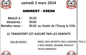 U8/U9 : Plateau à Andrésy